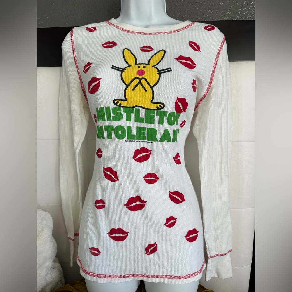Jim Benton happy bunny long sleeve shirt XL